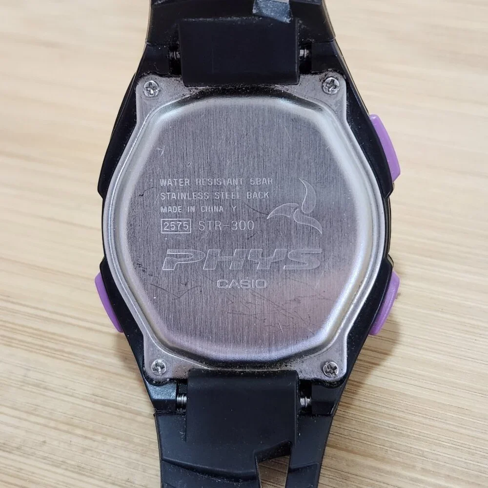 Casio PHYS 2575 STR-300‎ Quartz Digital Ladies Watch 60 Lap WR 5 Bar
